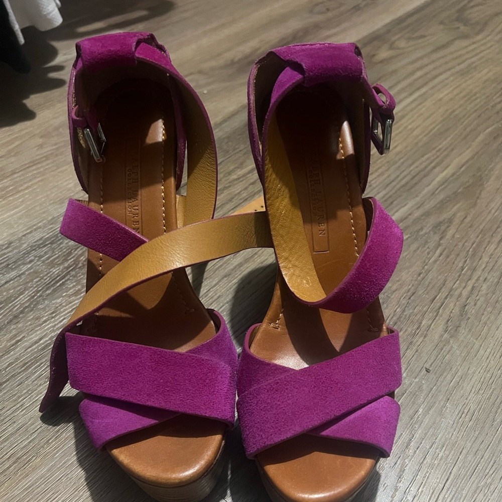 Ralph Lauren Magenta Alannah Heels